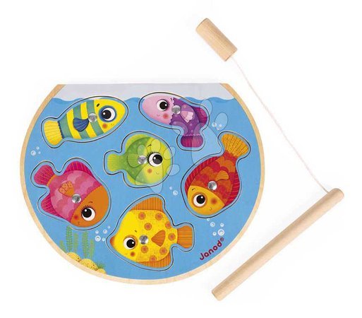 Black Friday de la producătorul Janod | Pagină 8 - Puzzle din lemn cu piese de inserație Pescuit Speedy Fish Puzzle Janod