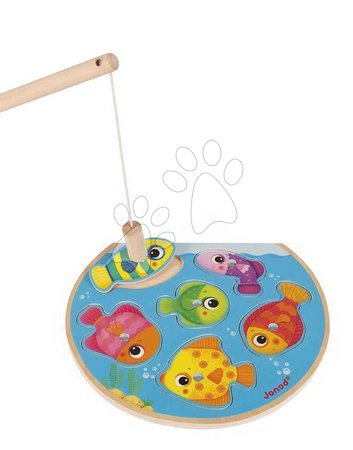 Black Friday de la producătorul Janod | Pagină 8 - Puzzle din lemn cu piese de inserație Pescuit Speedy Fish Puzzle Janod_1