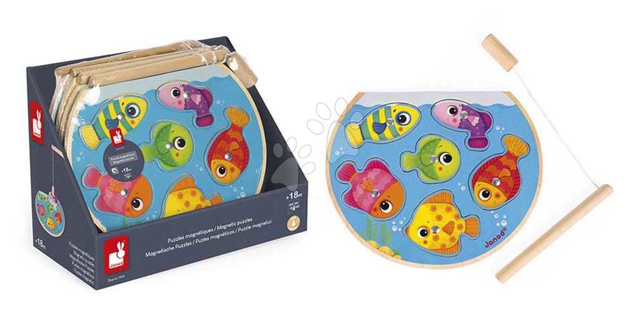 Holzpuzzle und Baukits - Holzpuzzle Angelspiel Speedy Fish Puzzle Janod - 5