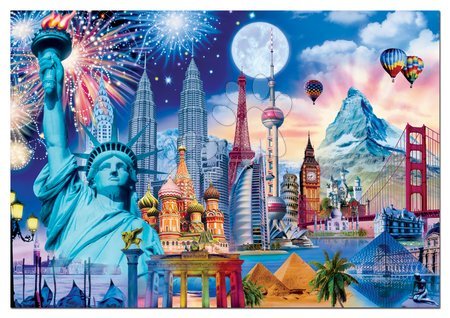 Puzzle cu 2000 de bucăți - Puzzle World Monuments Educa - 1