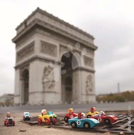 Autíčka  - Dřevěné auto Roadster Story Racing Janod - 5