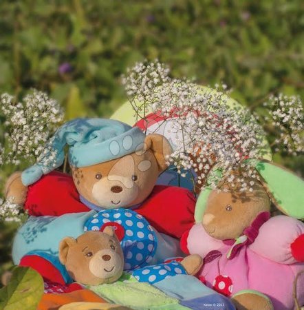 Colors - Plyšový medvedík bábkové divadlo Colors-Doudou Puppet Bear Patchwork Kaloo_1
