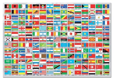 Puzzle 1500 dílků - Puzzle Vlajky světa Educa - 1