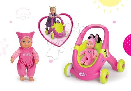 Játék babakocsik 12 hónapos kortól - Szett járássegítő és babakocsi 3in1 MiniKiss Smoby - 17