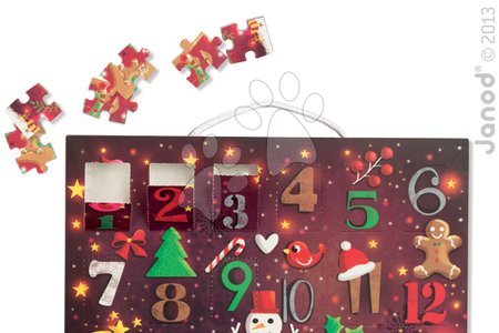 Dětské puzzle do 100 dílků - Adventní kalendář puzzle Janod - 2