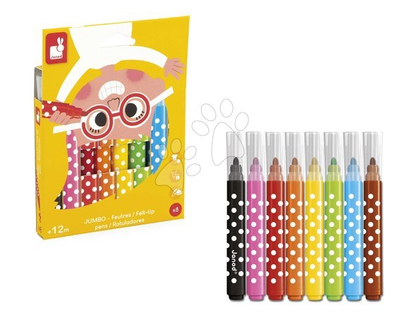 Crtanje i slikanje - Prvé fixky Jumbo Felt-Tip Pens Janod - 3