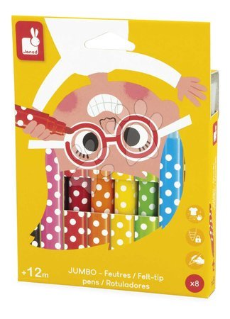 Crtanje i slikanje - Prvé fixky Jumbo Felt-Tip Pens Janod - 4