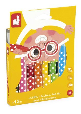 Crtanje i slikanje - Prvé fixky Jumbo Felt-Tip Pens Janod - 5