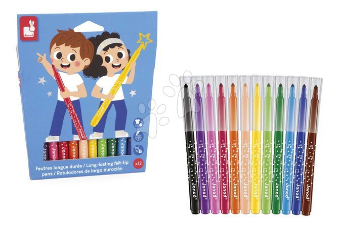 Crtanje i slikanje - Fixky Long-Lasting Felt-Tip Pens Janod - 3