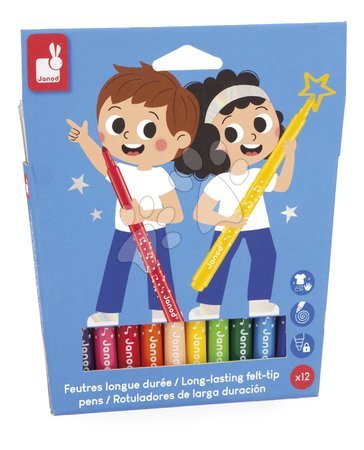 Crtanje i slikanje - Fixky Long-Lasting Felt-Tip Pens Janod - 5