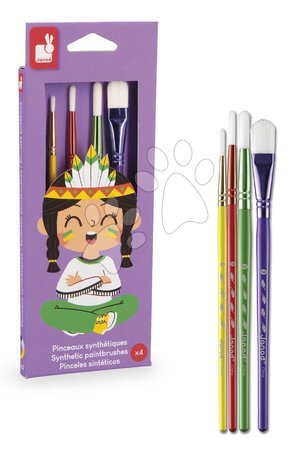 Crtanje i slikanje - Sada štetcov na výtvarnú výchovu Synthetic Paintbrushes Kit Janod - 5