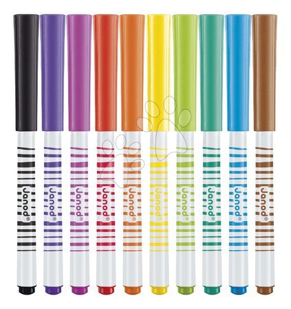 Crtanje i slikanje - Fixky s mäkkým hrotom Brush Felt-tip Pens Janod_1