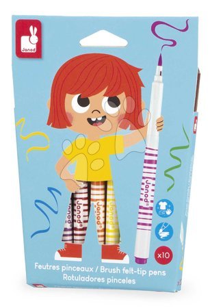 Crtanje i slikanje - Fixky s mäkkým hrotom Brush Felt-tip Pens Janod - 5