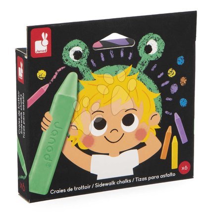 Desenare și colorare - Crete colorate pentru trotuar Sidewalk Chalks Janod - 4