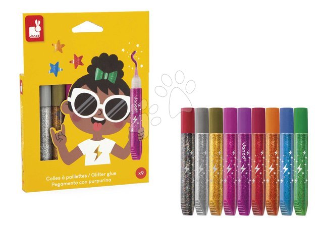 Crtanje i slikanje - Lepidlo s trblietkami Glitter Glue Janod - 3