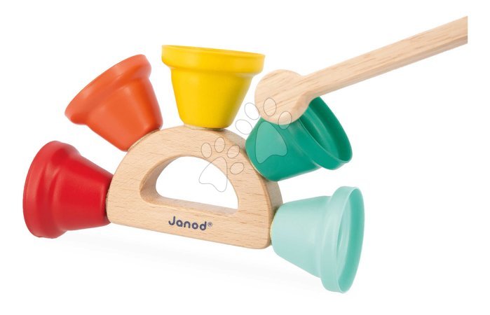 Leseni glasbeni inštrumenti - Drevený hudobný nástroj zvončeky Handbell Gioia Janod - 3