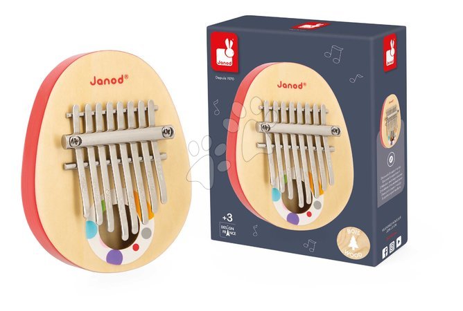 Instrumente de jucărie din lemn - Instrument muzical din lemn kalimba Confetti Janod - 3