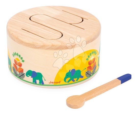 Instrumente de jucărie din lemn - Instrument muzical de lemn tobă Drum Gioia Janod - 4