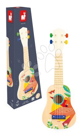 Dřevěné hudební nástroje - Drevený hudobný nástroj ukulele Gioia Janod - 3