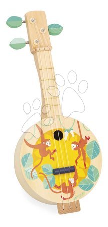 Dřevěné hudební nástroje - Drevený hudobný nástroj bendžo Jungle Banjo Gioia Janod - 1