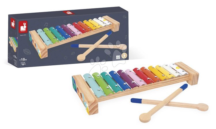 Dřevěné hudební nástroje - Drevený xylofón Xylophone Gioia Janod - 4