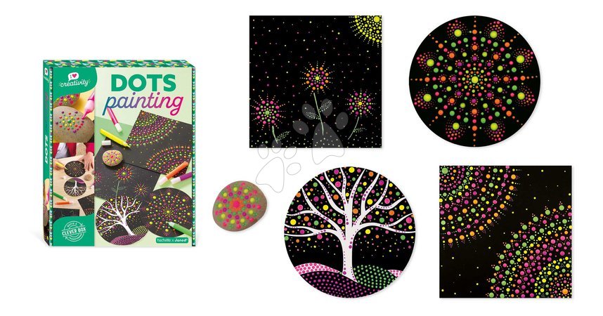 Рисуване и боядисване - Макси креативен комплект Боядисване с точки Dots Painting Atelier Janod - 8