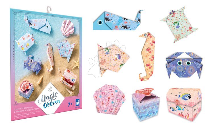 Kézimunka és alkotás - Mini kreatív készlet Mágikus óceán Origami Atelier Janod - 13