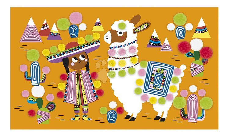 Ръчни работи и творчество - Midi креативен комплект Лама с пухчета Llama Pom Poms Atelier Janod
> - 2