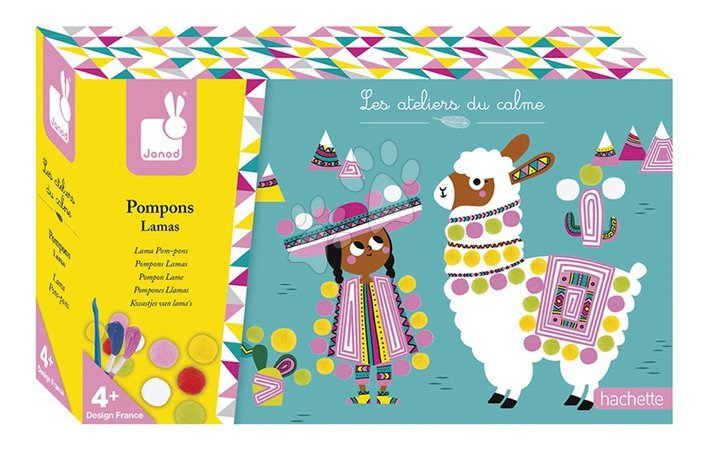 Ръчни работи и творчество - Midi креативен комплект Лама с пухчета Llama Pom Poms Atelier Janod
> - 10