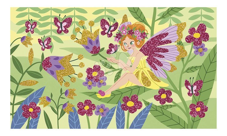 Ръчни работи и творчество - Midi креативен комплект цветен пясък Феички Glitter Fairies Atelier Janod - 4
