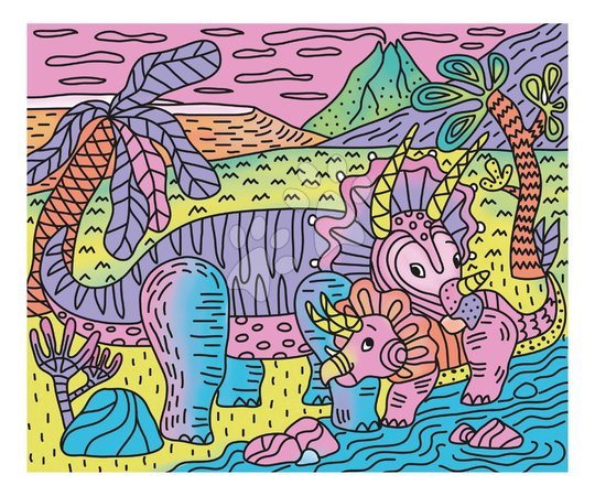 Рисуване и боядисване - Maxi креативен комплект Рисуване Динозавър Magic Painting Dinosaur Atelier Janod - 10