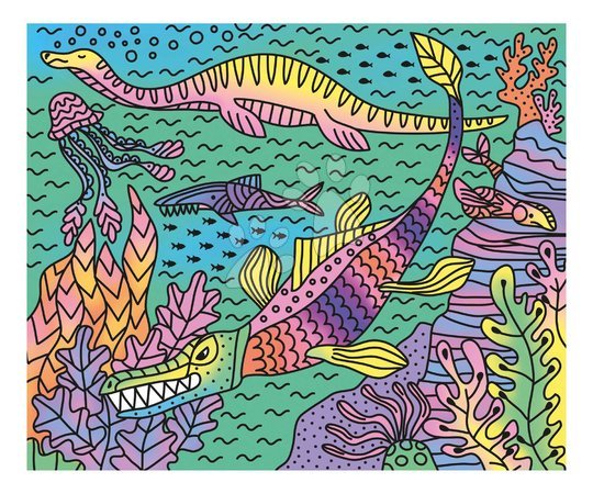 Рисуване и боядисване - Maxi креативен комплект Рисуване Динозавър Magic Painting Dinosaur Atelier Janod - 12