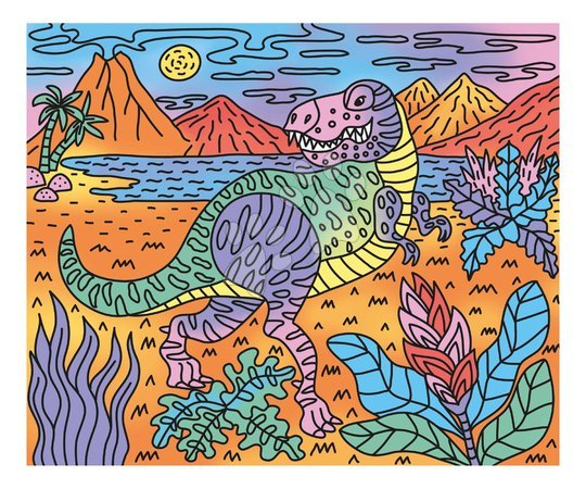 Рисуване и боядисване - Maxi креативен комплект Рисуване Динозавър Magic Painting Dinosaur Atelier Janod - 14