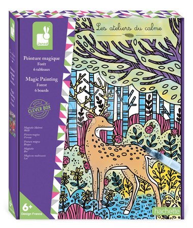 Рисуване и боядисване - Maxi креативен комплект Рисуване Горски животни Magic Painting Forest Atelier Janod - 18