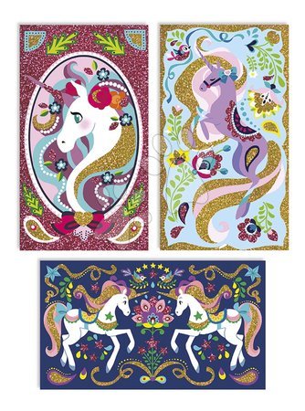 Ръчни работи и творчество - Midi креативен комплект цветен пясък Еднорог Glitter Unicorns Atelier Janod - 7