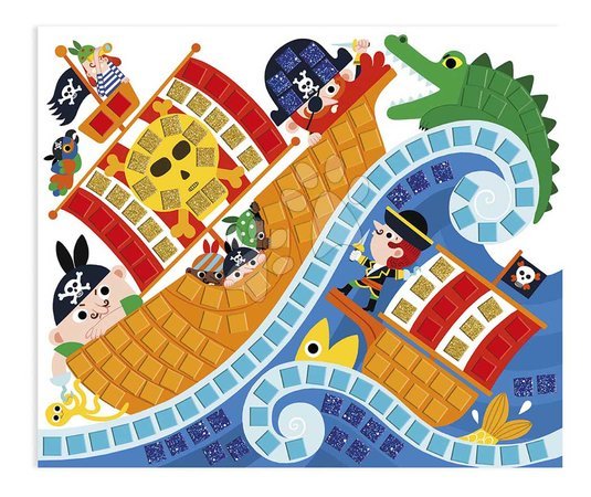Ръчни работи и творчество - Мини креативен комплект Мозайка Пирати Mosaics Pirates Atelier Janod - 3