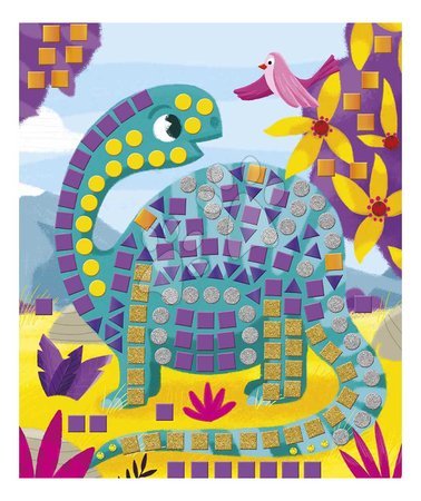 Ръчни работи и творчество - Макси креативен комплект Мозайка Динозаври Mosaics Dinosaurs Atelier Janod - 2