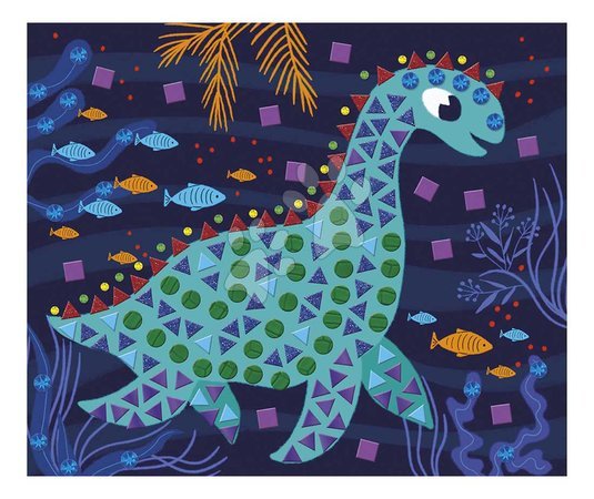 Ръчни работи и творчество - Макси креативен комплект Мозайка Динозаври Mosaics Dinosaurs Atelier Janod - 4