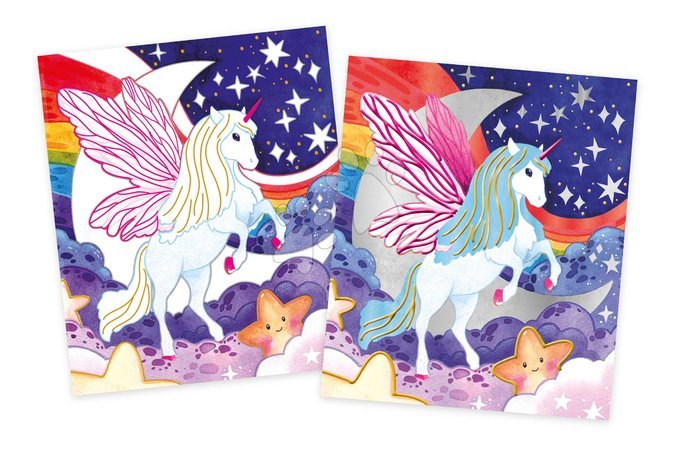 Kreslení a malování - Maxi kreatívna sada 3D maľovanie Jednorožce Pearlescent and 3D Painting Unicorns Atelier Janod - 1