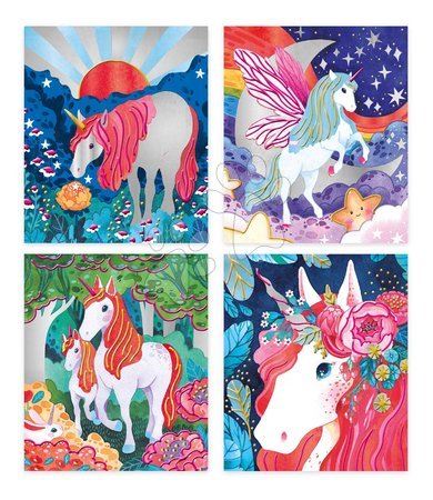Kreslení a malování - Maxi kreatívna sada 3D maľovanie Jednorožce Pearlescent and 3D Painting Unicorns Atelier Janod - 6