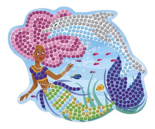 Trabalhos manuais e criação - Maxi conjunto criativo Mosaico Golfinhos e Sereias Mosaics Dolphins and Mermaids Atelier Janod - 4