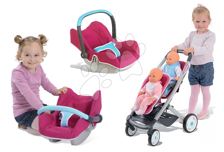 Kinderwagen für Puppe ab 18 Monaten - Set Kinderwagen für zwei Puppen Maxi Cosi & Quinny Smoby - 11