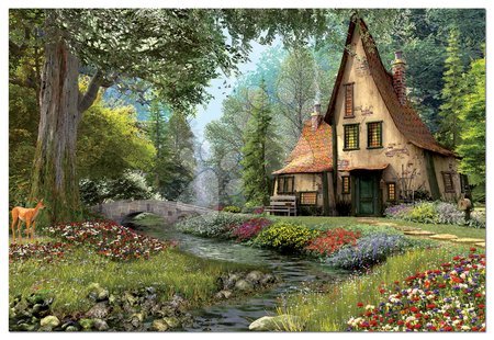 Puzzle 4000 – 8000 dílků - Puzzle Toadstool Cottage Educa - 1