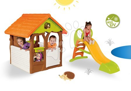 Domečky se skluzavkou - Set domeček Máša a medvěd Smoby - 13