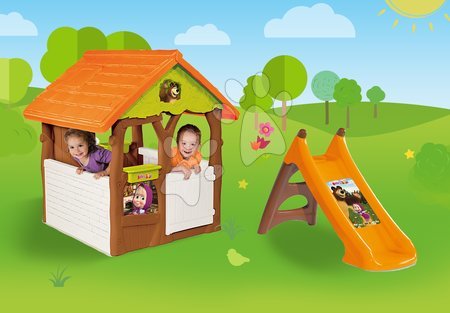 Domečky se skluzavkou - Set domeček Máša a medvěd Smoby - 3