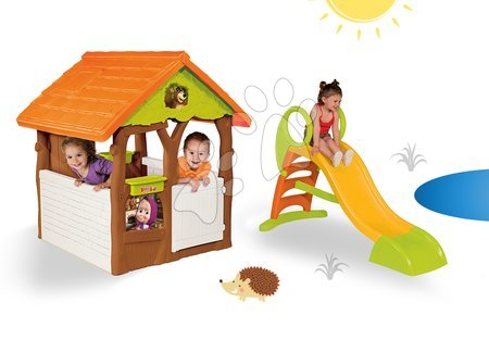 Domečky se skluzavkou - Set domeček Máša a medvěd Smoby - 14