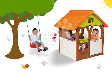 Domečky s houpačkou - Set domeček Máša a medvěd Smoby - 4