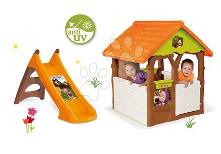 Domečky se skluzavkou - Set domeček Máša a medvěd Smoby - 5