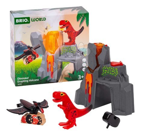 Holzeisenbahnen BRIO - Sopka s efektom dymiacej lávy Dinosaur Erupting Volcano BRIO - 2