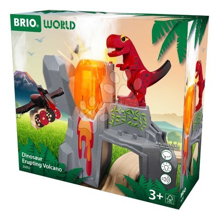 Holzeisenbahnen BRIO - Sopka s efektom dymiacej lávy Dinosaur Erupting Volcano BRIO - 4